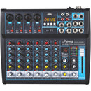 Pyle Pro Audio 8 Channels DJ Sound Mixer w/ Bluetooth - PMXU83BT