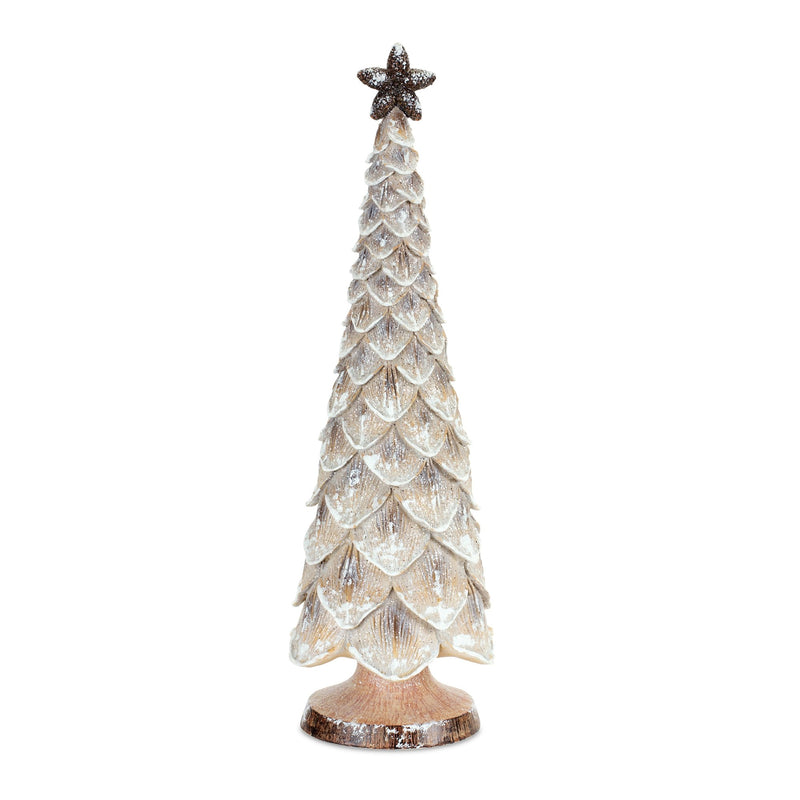 White Washed Pine Tree Décor with