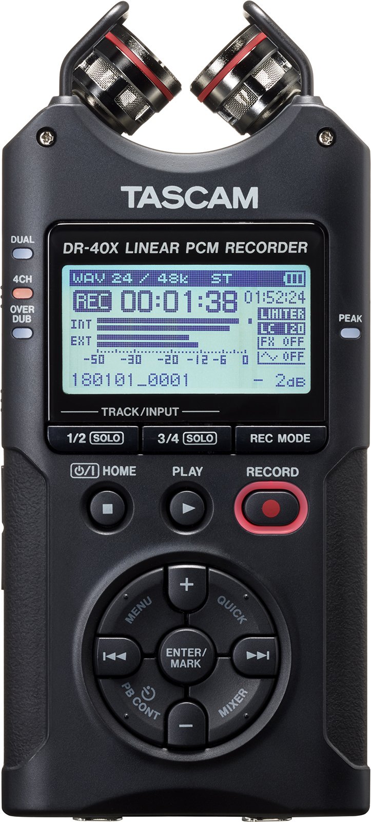 Tascam Four Track Digital Audio Recorder & USB Audio Interface - DR-40X