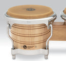 Latin Percussion 7-1/4" & 8-5/8" Bongos - Natural w/ Chrome Hardware - LP201AX-2