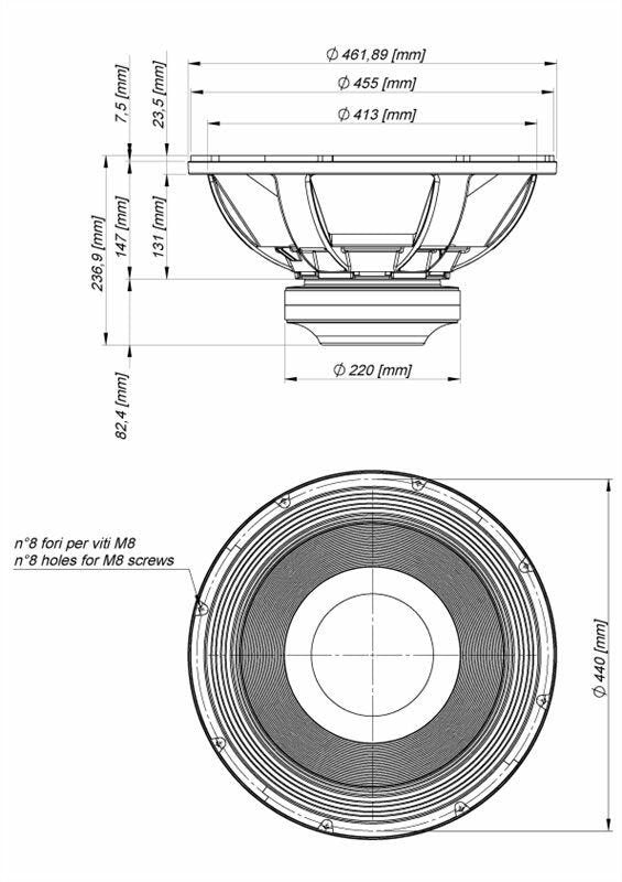 Eighteen Sound 18LW2500 7200W 18" Woofer - Single - 18 Sound