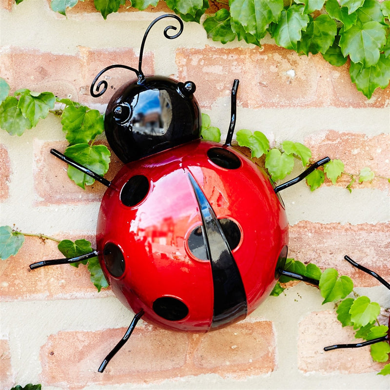 Metal Lady Bug Garden Decor (Set of 6)