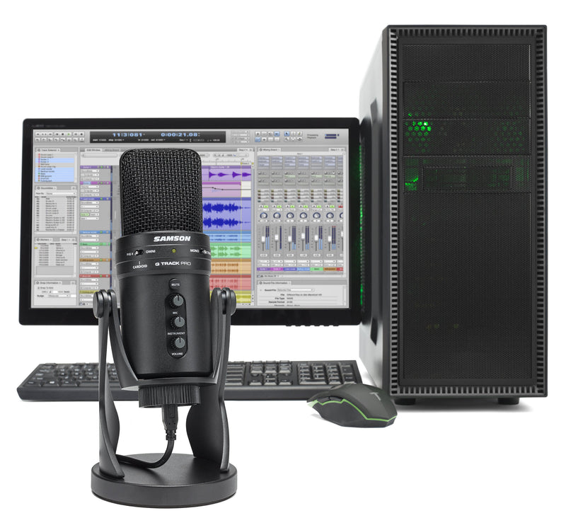 Samson G-Track Professional USB Microphone with Audio Interface - SAGM1UPRO
