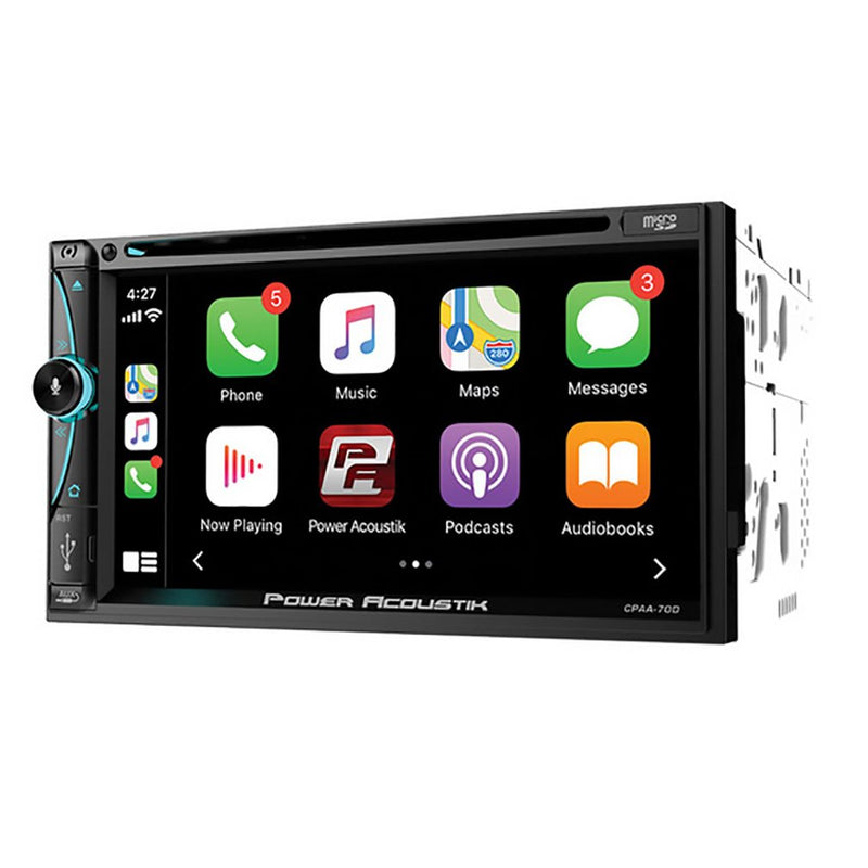 Power Acoustik 7″ Double DIN Touchscreen DVD Receiver with Bluetooth - CPAA-70D