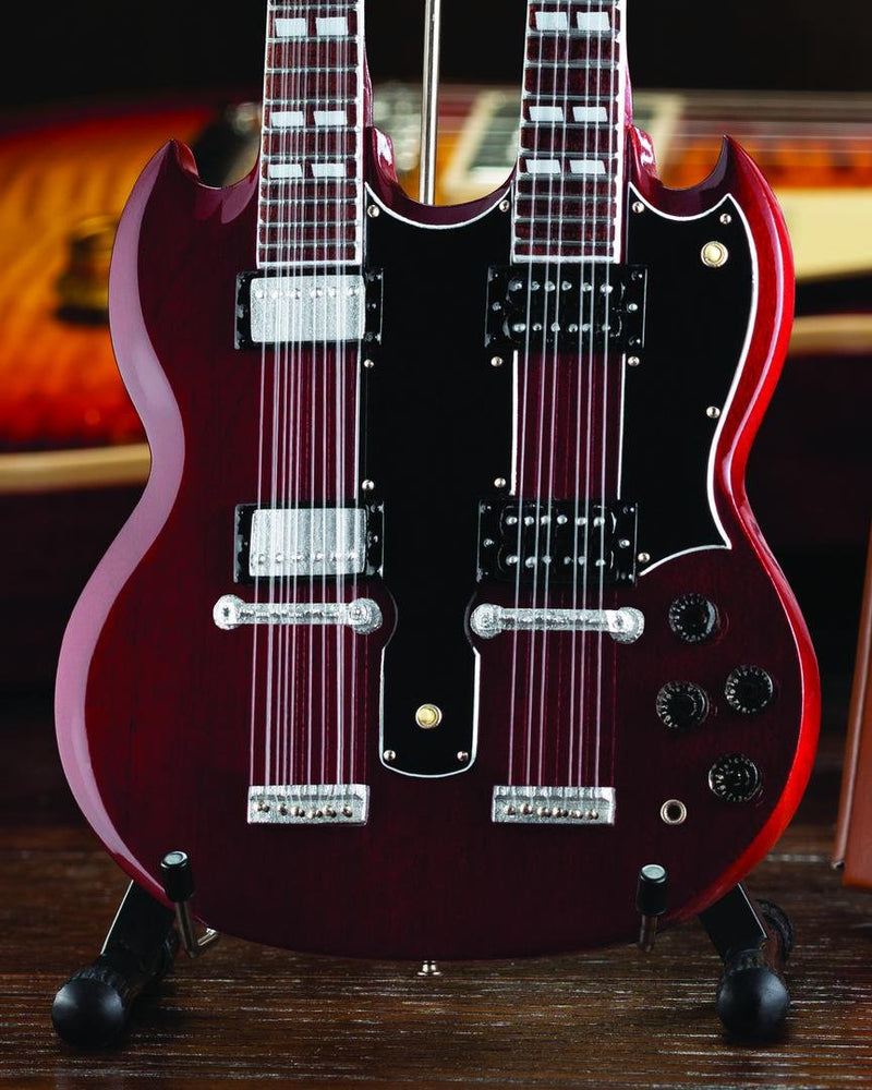 Axe Heaven Gibson SG Eds-1275 Doubleneck Cherry Mini Guitar Replica - GG-223