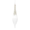 White Beaded Tear Drop Icicle Ornament (Set of 12)