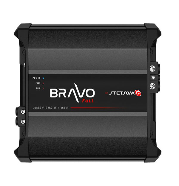 STETSOM BRAVOFULL3000.1 Full Range 3000 Watt RMS 1 Ohm Monoblock Amplifier