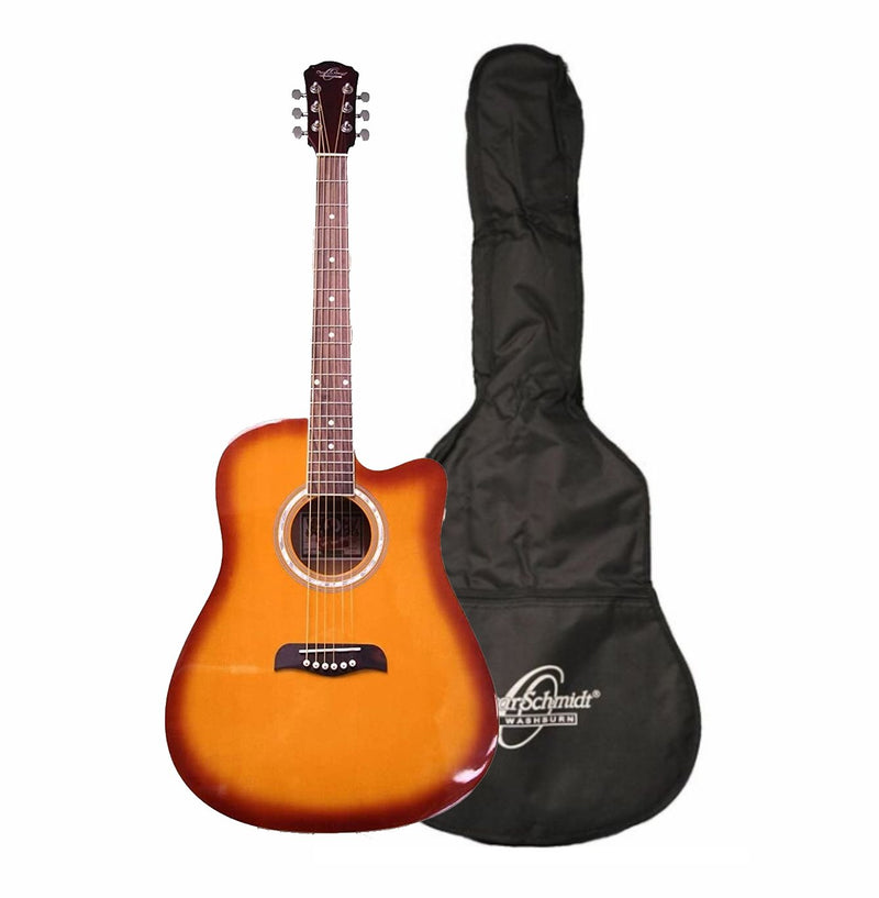 Oscar Schmidt Dreadnought Acoustic Guitar w/ Gig Bag & Picks - Tobacco Sunburst