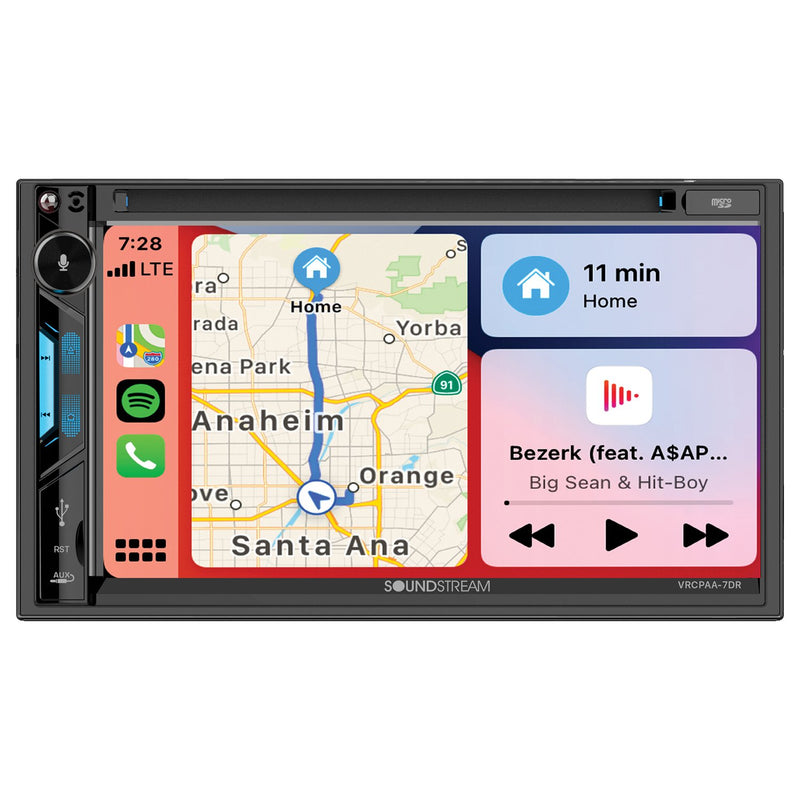 Soundstream VRCPAA-7DR 7-In. Double-DIN DVD Head Unit w/ Bluetooth