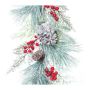 Frosted Pine Cone Berry Garland 6'L