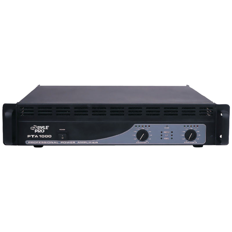 Pyle 1000 Watt 2 Channel Professional Power Amp with Bluetooth - PTA1000