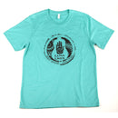 Luna Guitars T-shirt "Many Hands" - Teal