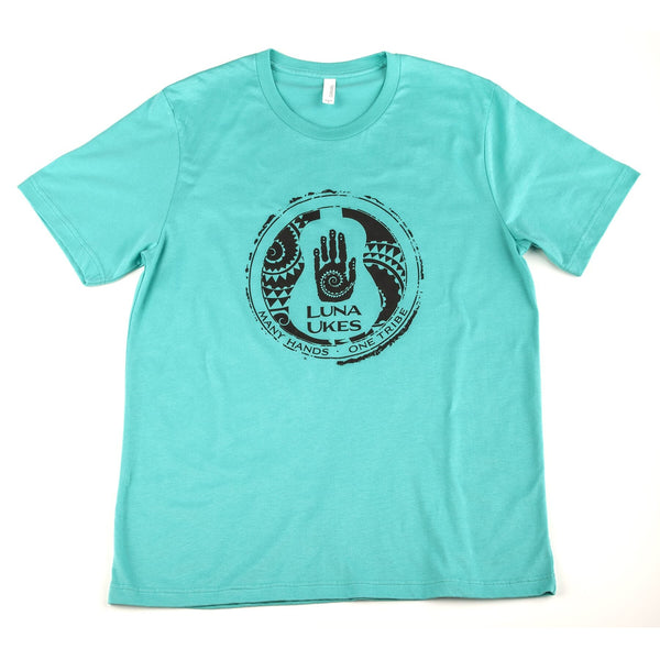 Luna Guitars T-shirt "Many Hands" - Teal