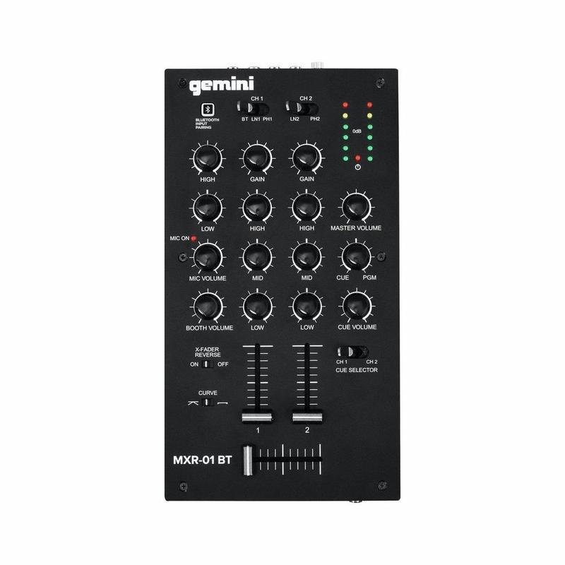 Gemini 2-Channel Professional Dj Mixer With Bluetooth Input - MXR-01BT