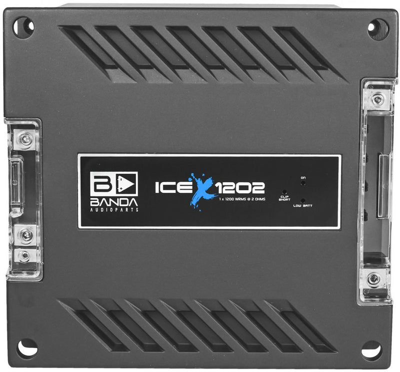 Banda ICE X 1202 1200 Watts 2 Ohm Car Mono Amplifier w/Bass Boost - ICEX1202