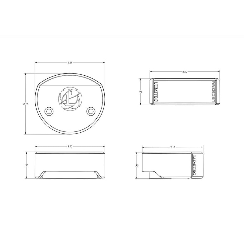 Lumitec Surface Mount Navigation Light - Composite - Port Red 101596