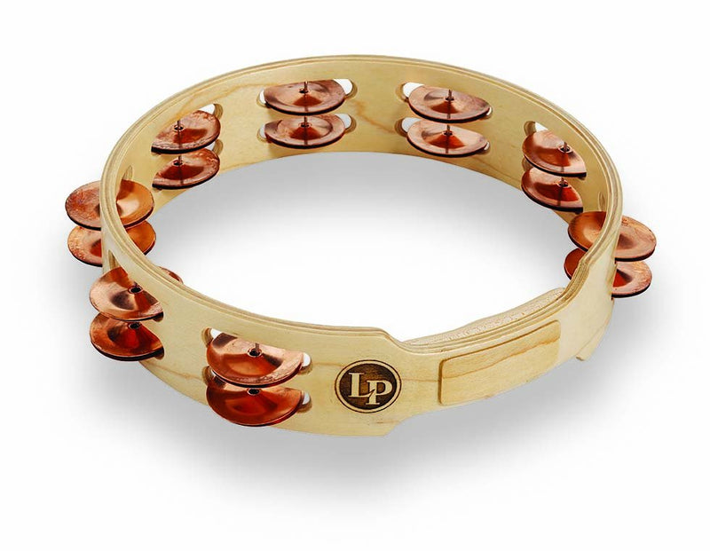 Latin Percussion Accent 10" Double Row Wood Tambourine - Copper - LP382-C