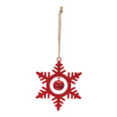 Metal Snowflake with Bell Ornament (Set of 12)