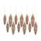 Bronze Frosted Pinecone Drop Ornament (Set of 12)