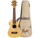 Flight CEQ Electric Acoustic Concert Ukulele w/ Gigbag - Zebrawood - DUC328CEQ