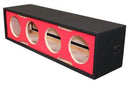 DeeJay LED 12" Side Speaker Enclosure w/ 4 Horn Ports - Red