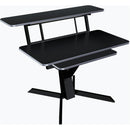 Quik Lok Triple Shelf Workstation w/ Black Wood Tops & Pull-Out Shelf - Z460BK