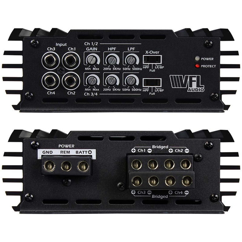 VFL Audio 4 Channel Amplifier 600W RMS HYBRID-1504