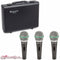 Samson Q6 - Dynamic Handheld Microphone 3-Pack with Carrying Case