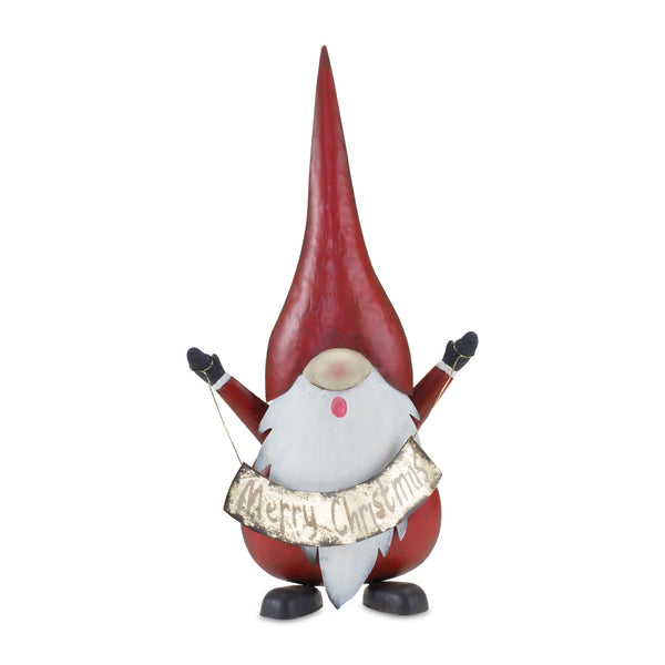 Metal Gnome with Merry Christmas 27"H