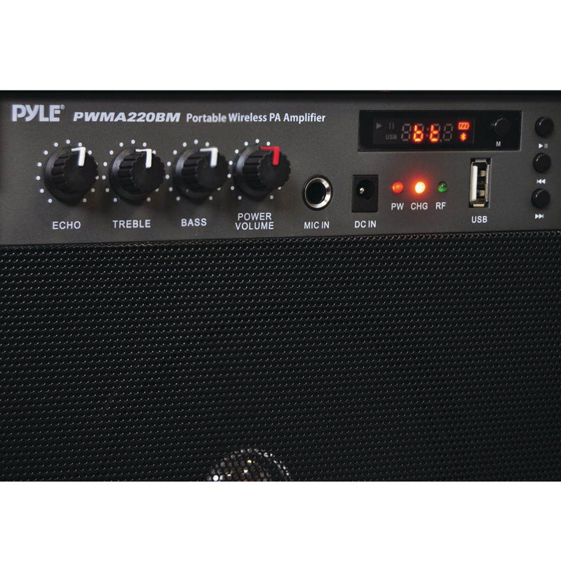 Pyle Pro PWMA220BM Portable Bluetooth Karaoke PA Amp & Microphone System