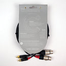 Cordial 5' Unbalanced Twin Cable - Female XLR to RCA Male - CFU1.5FC