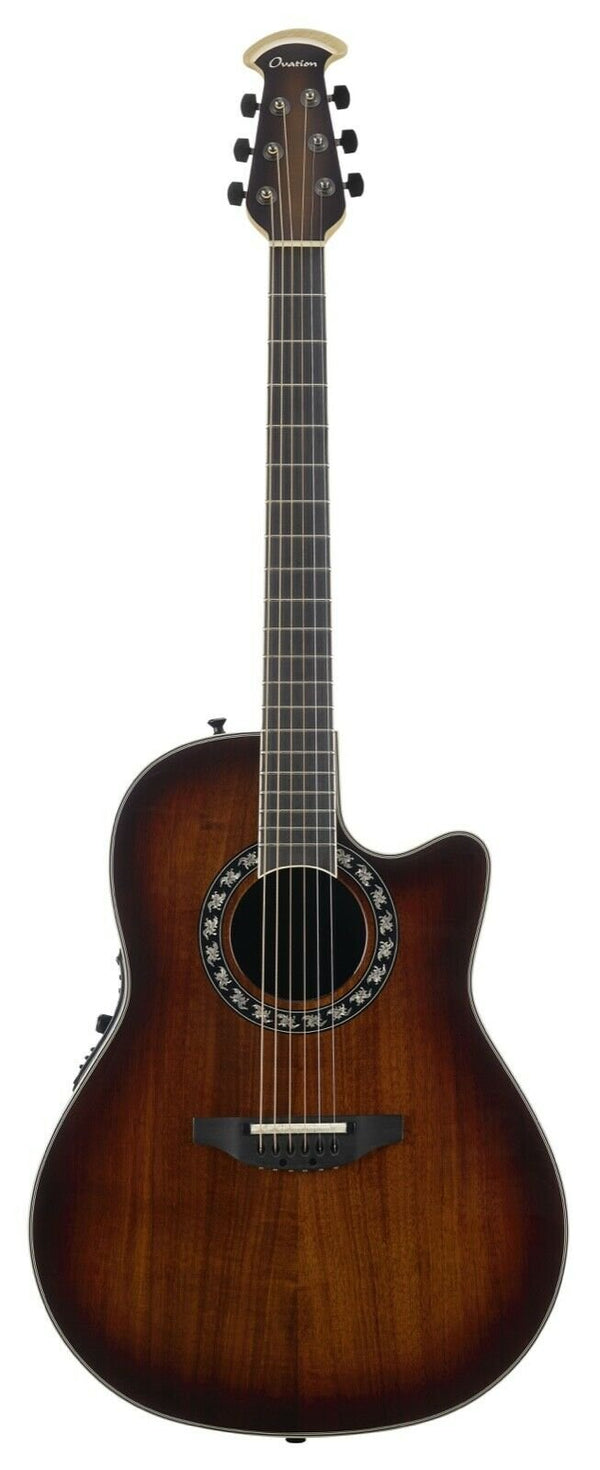 Ovation Exotic Legend Deep Contour Koa Burst Acoustic Electric Guitar w/Gig Bag