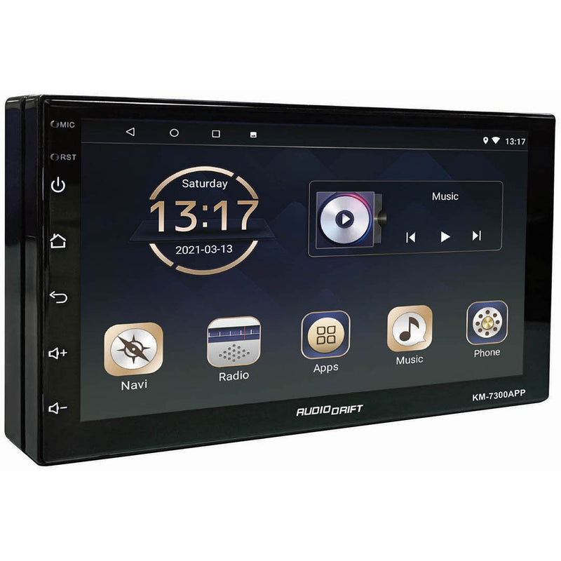 AudioDrift 7" Double DIN MECHLESS Receiver w/ WiFi Bluetooth KM-7300APP