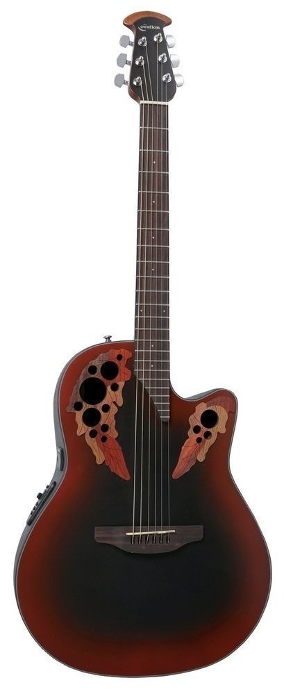 Ovation Celebrity Elite Acoustic Electric Guitar - Reverse Red Burst - CE44-RRB