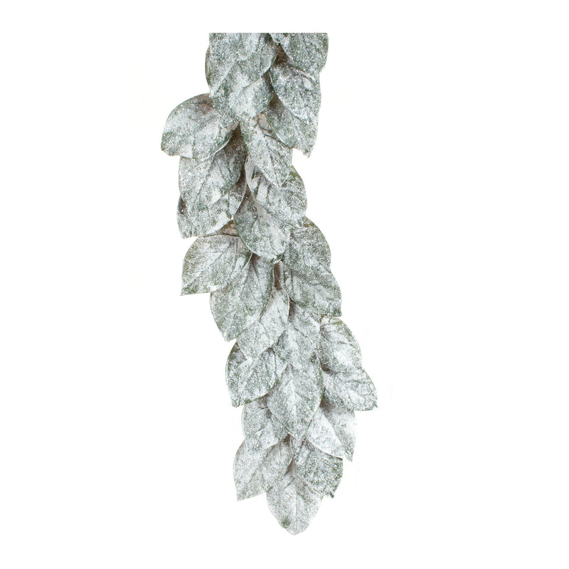 Frosted Winter Magnolia Leaf Garland (Set of 2)