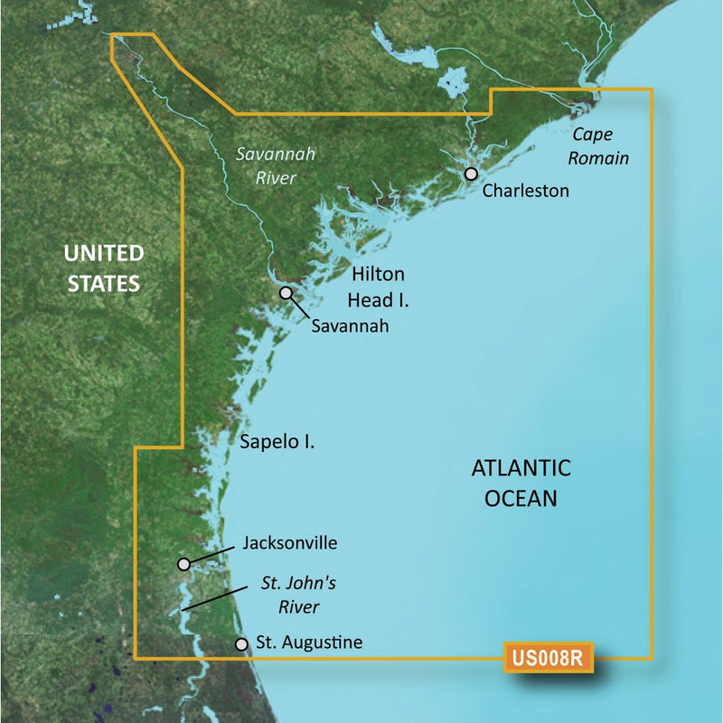 Garmin BlueChart® g3 Vision® HD VUS008R Charleston to Jacksonville microSD™/SD™