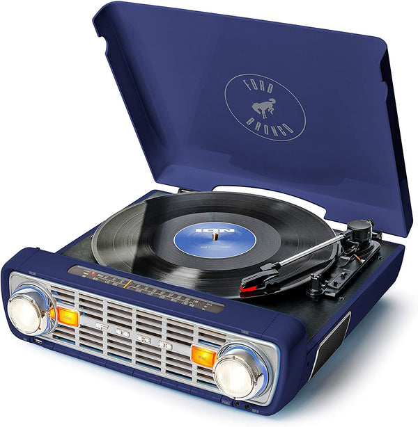 ION IT100NV Bronco LP 4 in 1 Classic Music Entertainment Center Turntable