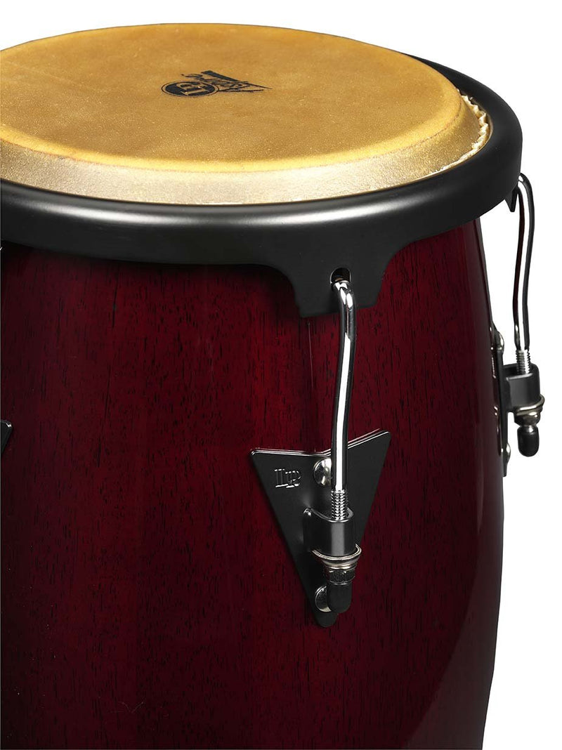 LP Aspire 10" & 11" Conga Set with Double Stand - Red/Dark Wood - LPA646-DW