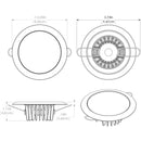 Lumitec Mirage Flush Mount Down Light SS Bezel 2-Color White/Blue Dimming 113111