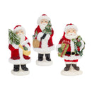 Santa Figurine with Pine Tree and Present Accents (Set of 3)