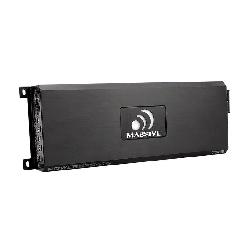 Massive TX5 120W RMS x 4 + 300 Watts @ 2 Ohm Bluetooth 5-CH Marine Amplifier