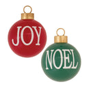 Joy and Noel Ball Ornament (Set of 6)