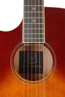 JN Guitars Left Handed Auditorium Acoustic-Electric Guitar - Dark Cherryburst