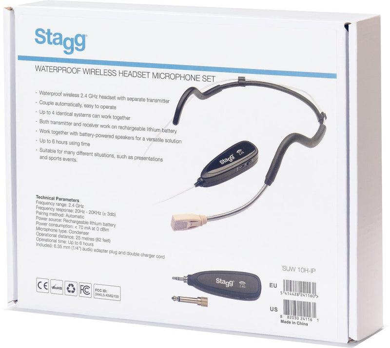 Stagg Waterproof Wireless Headset Microphone Set - SUW 10H-IP