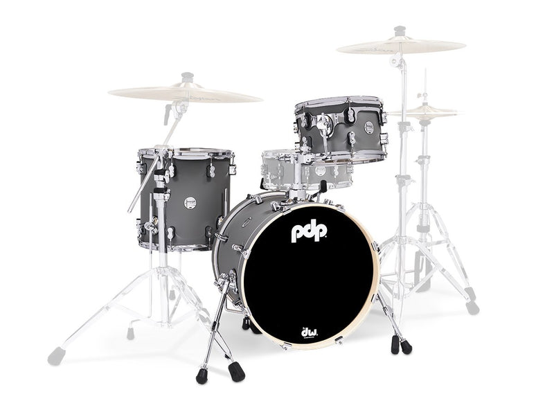 PDP Concept Maple Bop 3-Piece Drum Shell Kit 18/12/14 - Satin Pewter - PDCM18BPS