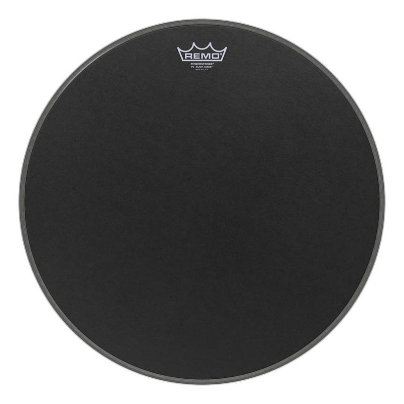 Remo Powerstroke 3 Ambassador 16″ Bass Drumhead - Black Suede - P3-1816-ES