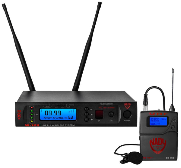 Nady True Diversity 1000-Channel Pro UHF Lavalier Mic Wireless System - W-1KU LT