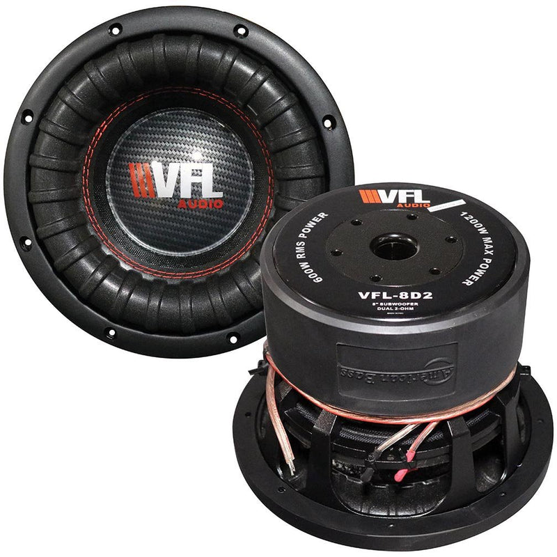 VFL Audio 8" Woofer 600W RMS / 1200W Max Dual 2 Ohm Voice Coils VFL-8D2