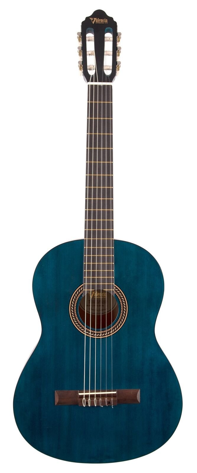 Valencia 200 Classical Acoustic Guitar - Blue - VC204TBU - New Open Box