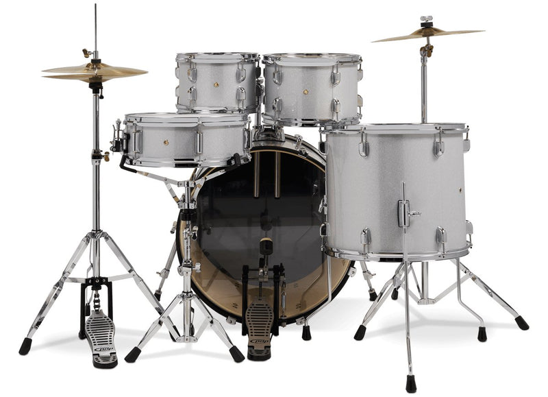 PDP Center Stage 5-Piece Full Drum Kit - 10/12/12/22/14 - Diamond White Sparkle